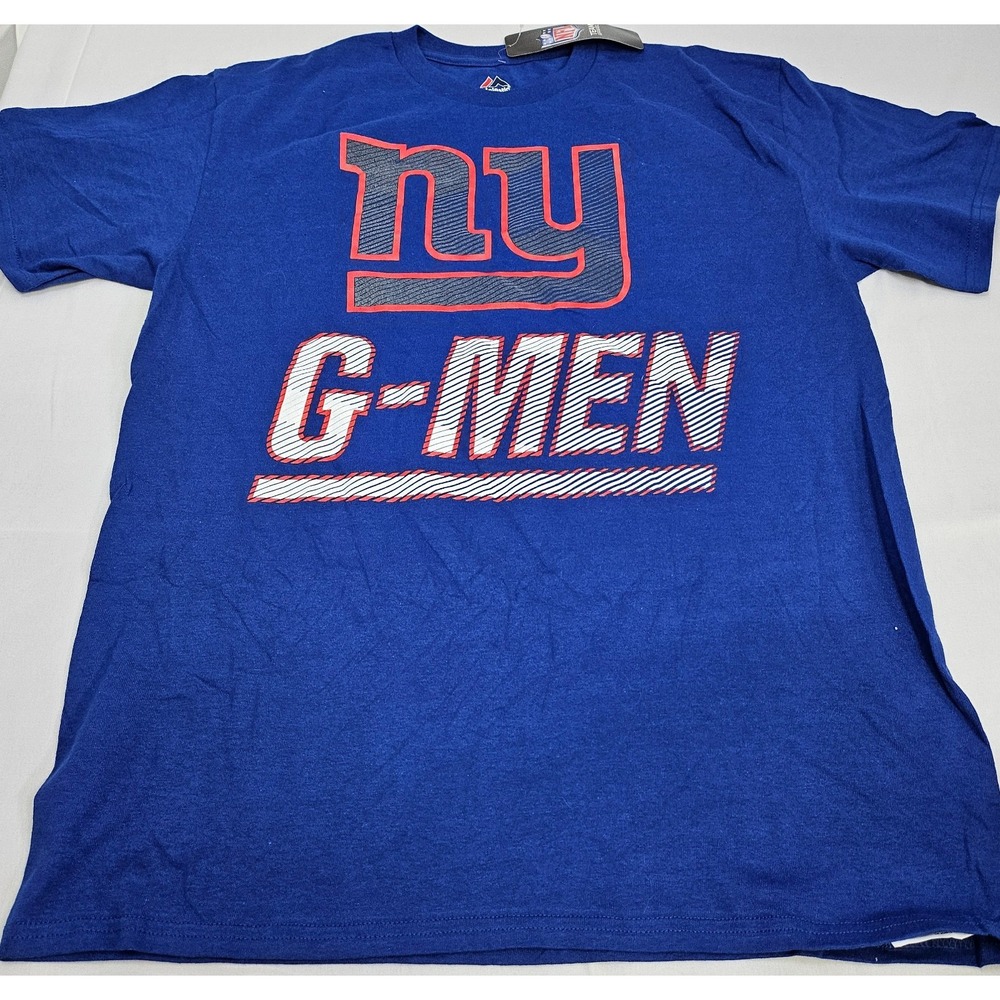 NFL New York Giants‎ T Shirt Crew Neck NY G-Men Short Sleeve Blue Mens Med. 2016